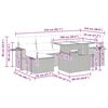 vidaXL Trädgårdssoffset med dynor 7 delar svart konstrotting akaciaträ
