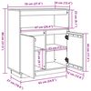 vidaXL Sideboard Vaxbrun 70 x 34 x 80 cm Massiv furu