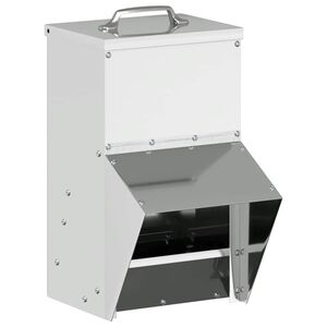 vidaXL H&ouml;nsfodertr&aring;g Silver 20 x 25 x 35 cm Galvaniserat St&aring;l