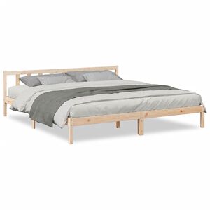 vidaXL S&auml;ngram utan madrass extra l&aring;ng 180x210 cm massiv furu