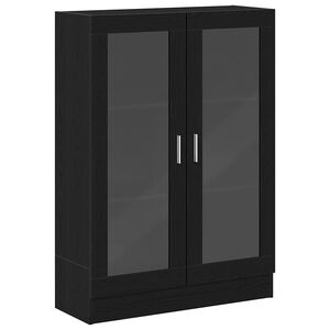 vidaXL Bokhylla svart ek 82,5x30,5x115 cm konstruerat tr&auml;