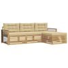vidaXL Utomhussoffset 4 st Vit och Beige Polyester