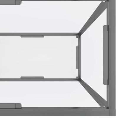 vidaXL Konsolbord transparent 160x35x75 cm härdat glas
