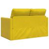 vidaXL Golvb&auml;ddsoffa 2-i-1 m&ouml;rkgul 122x204x55 cm sammet