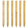 vidaXL Staketstolpar 6 st Brun 150 cm Massiv furu