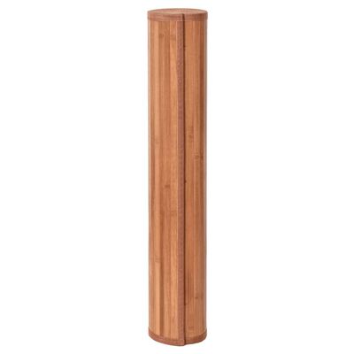 vidaXL Matta fyrkantig brun 100x100 cm bambu