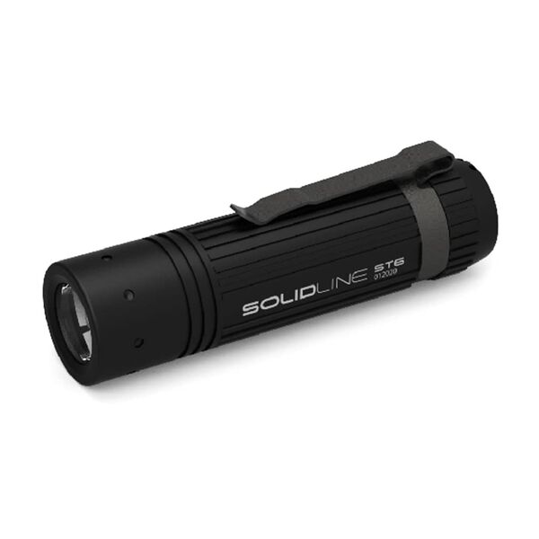SOLIDLINE Ficklampa ST6 med kl&auml;mma 400 lm