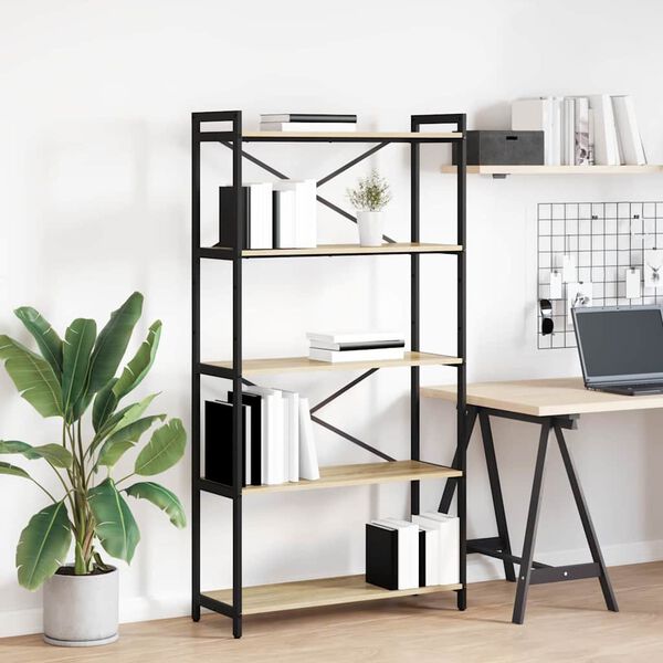 vidaXL Hyllsystem Sonoma-ek 80 x 30 x 155 cm Konstruerat tr&auml;