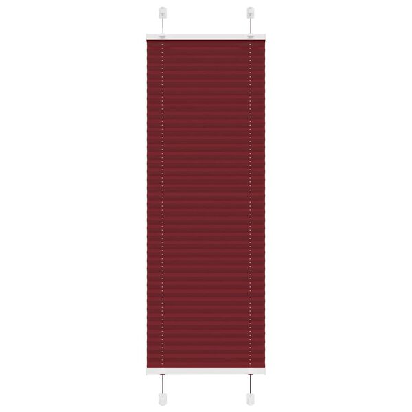 vidaXL Plisserad persienn Bordeaux r&ouml;d 50x150 cm tyg bredd 49,4 cm