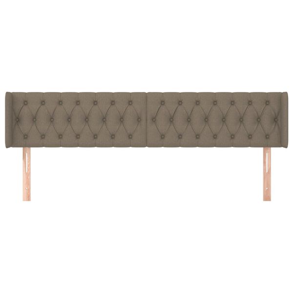 vidaXL S&auml;nggavel med kanter taupe 203x16x78/88 cm tyg