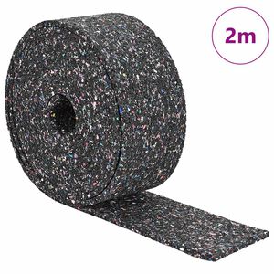 vidaXL Gummigranulatmatta Svart 200 x 5 x 0,3 cm Gummi