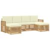vidaXL Utomhussoffset 6 pcs Vit och gr&auml;dde 249 x 122,5 x 73 cm