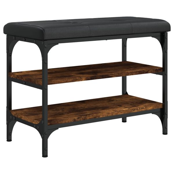 vidaXL Skob&auml;nk r&ouml;kf&auml;rgad ek 62x32x47 cm konstruerat tr&auml;