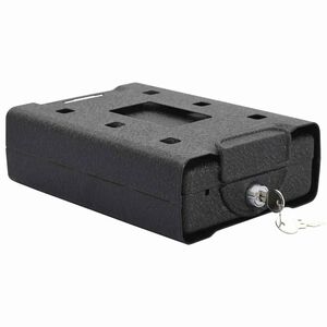 vidaXL Bilbox med l&aring;s Svart 22 x 16 x 7 cm St&aring;l