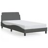 vidaXL Bed Frame "Dover" Dark Grey 100x200 cm Fabric