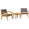 vidaXL Bistroset 3 st Brun Polyester