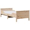 vidaXL S&auml;ngram med utdragbar madrass Brun 80 x 200 cm Massiv furu