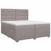 vidaXL Kontinentals&auml;ng med madrass Taupe 200 x 200 cm Tyg