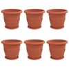 vidaXL V&auml;xtkrukor 6 st Murgr&ouml;n &Oslash; 34 x 28 cm Plast