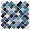 vidaXL Lanturn Platta 20 pcs Bl&aring;gr&ouml;n 27 x 27 cm Polyuretan och PET
