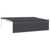 vidaXL Utdragbar markis Antracit 500 &times; 300 cm Polyester och aluminium