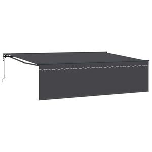 vidaXL Utdragbar markis Antracit 500 &times; 300 cm Polyester och aluminium
