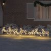 vidaXL LED Renar med 40 LED-lampor 7 pcs Guld PET