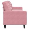 vidaXL 3-sitssoffa rosa 210 cm sammet