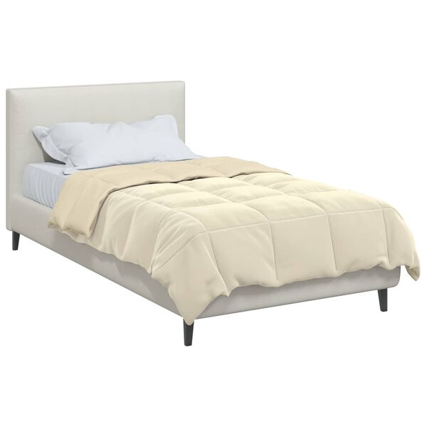 vidaXL Sommar Duvet Quiltad Kr&auml;m 135 x 200 cm Mikrofiber