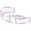 vidaXL Bed Frame "Viana" without Mattress Cappuccino 90x190 cm Faux Leather
