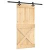 vidaXL Skjutd&ouml;rr 95 x 210 cm Massiv furutr&auml;d&ouml;rr (obehandlad)