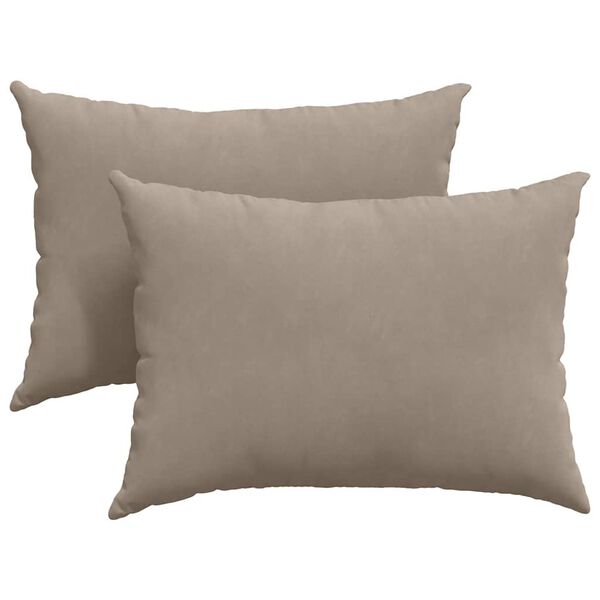 vidaXL Sofakuddar 2 pcs Taupe 70 x 50 cm tyg