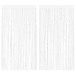 vidaXL Tr&aring;dgardiner 2 st 100x250 cm vit