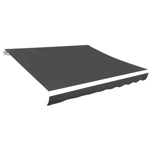 vidaXL Ers&auml;ttningstyg f&ouml;r markis gr&aring; 300x250 cm polyester