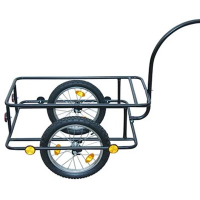vidaXL Cykelvagn med plastlåda 90 L