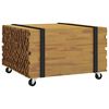 vidaXL Kaffeebord Brun 60 x 60 x 38 cm Massivt teaktr&auml;