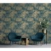 DUTCH WALLCOVERINGS Tapet Tropical m&ouml;rkbl&aring; och guld