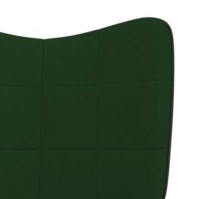 vidaXL Gungstol mörkgrön sammet och PVC