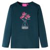 vidaXL T-shirt med l&aring;nga &auml;rmar f&ouml;r barn m&ouml;rkgr&ouml;n 116