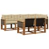 vidaXL Utomhussoffset med kudde 7 pcs Naturlig och Beige