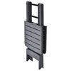 vidaXL Hopfällbart trädgårdsbord antracit 79x72x70 cm plast