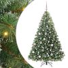 vidaXL Konstgjord julgran med 300 LED-lampor Gr&ouml;n 180 cm PE och PVC