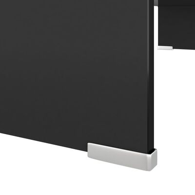 vidaXL TV-bord glas svart 80x30x13 cm