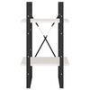 vidaXL Bokhylla 2 hyllplan vit 40x30x70 cm massiv furu