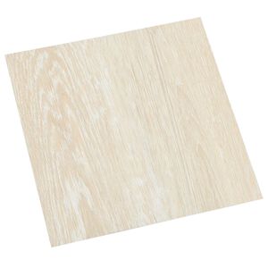 vidaXL Golvplankor Vit och Beige 5,11 m&sup2; 55 st PVC