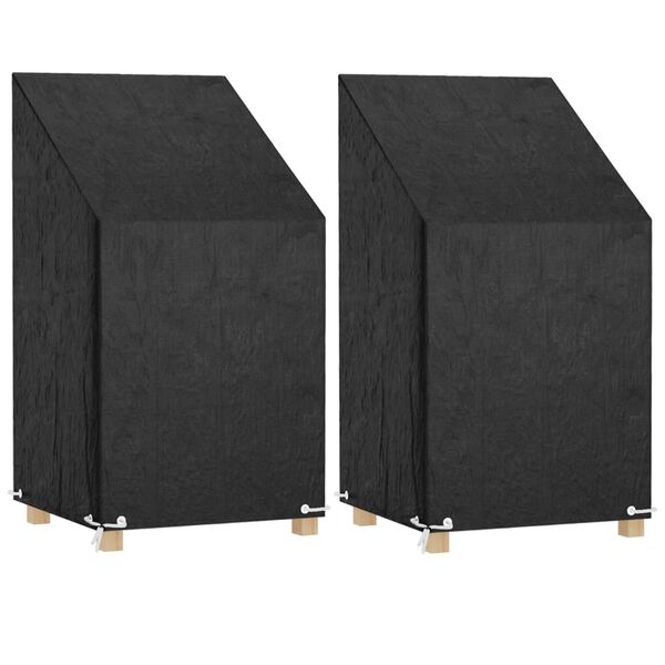 vidaXL Överdrag för utemöbler 2 st 8 ölj. 65x65x80/120 cm polyeten