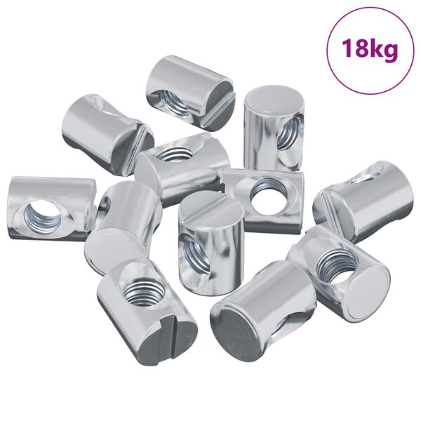 vidaXL M&ouml;belf&auml;stdon 3462 pcs Zinkbelagd M6 x 13 mm J&auml;rn