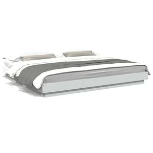 vidaXL S&auml;ngram vit 200x200 cm konstruerat tr&auml;