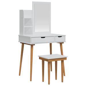 vidaXL Skrivbordsset FAUSKE 4 st Vit 76 x 50 x 143 cm