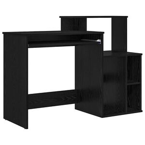 vidaXL Skrivbord Svart Ek 120,5 x 44 x 88,5 cm Konstruerat tr&auml;